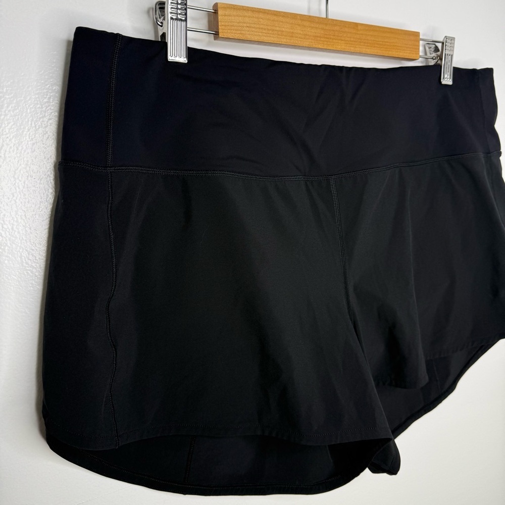 LULULEMON Black Speed Up High Rise 4” Shorts Long* - Picture 4 of 8